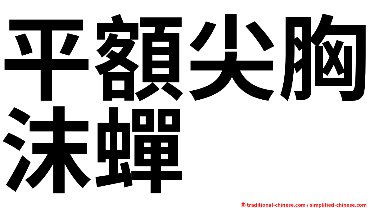 平額尖胸沫蟬