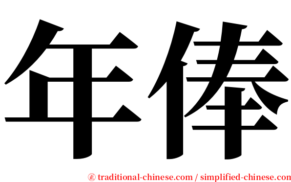 年俸 serif font