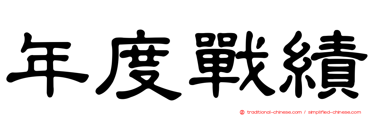 年度戰績