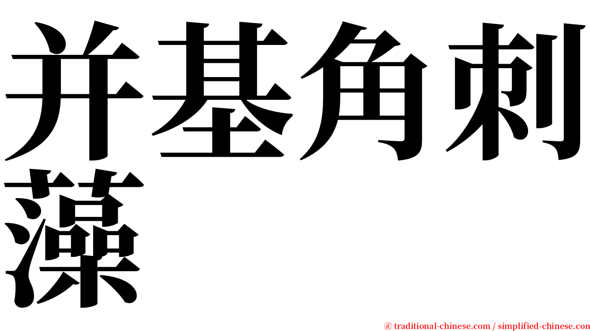 并基角刺藻 serif font