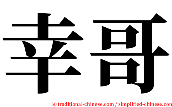 幸哥 serif font