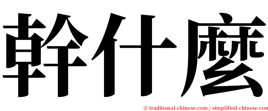 幹什麼 serif font