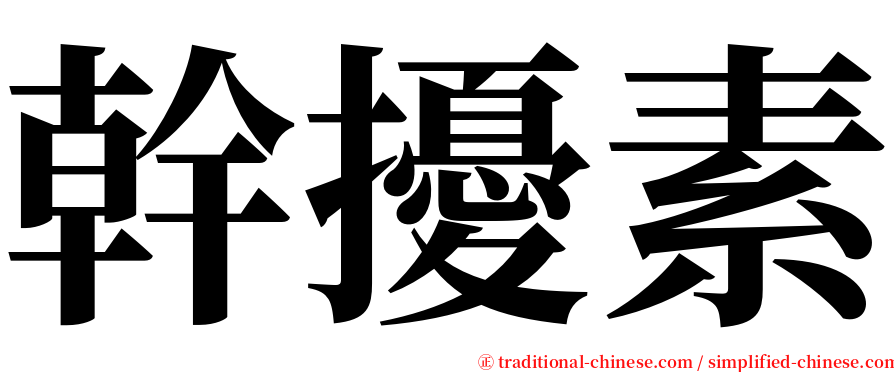 幹擾素 serif font
