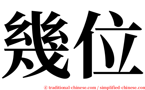 幾位 serif font