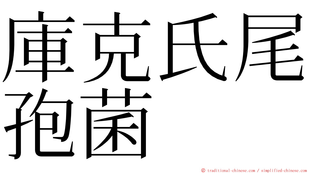庫克氏尾孢菌 ming font