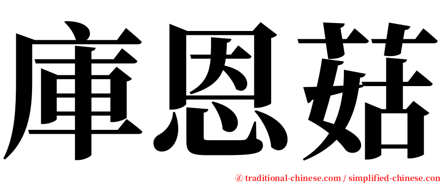 庫恩菇 serif font