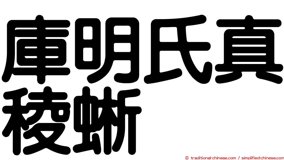 庫明氏真稜蜥