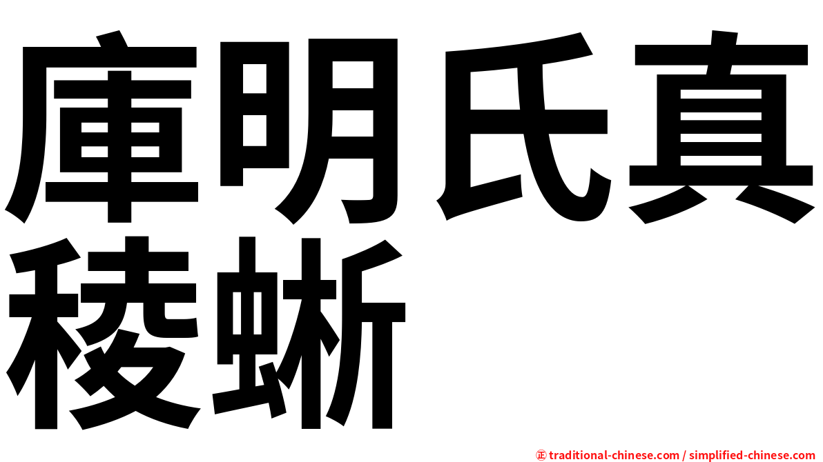 庫明氏真稜蜥