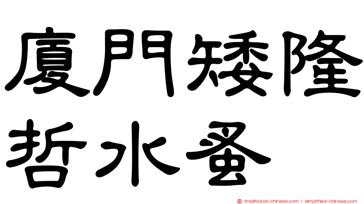 廈門矮隆哲水蚤