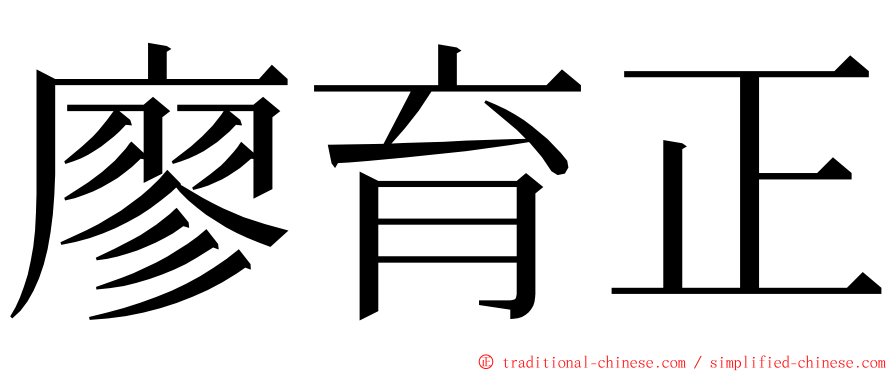 廖育正 ming font