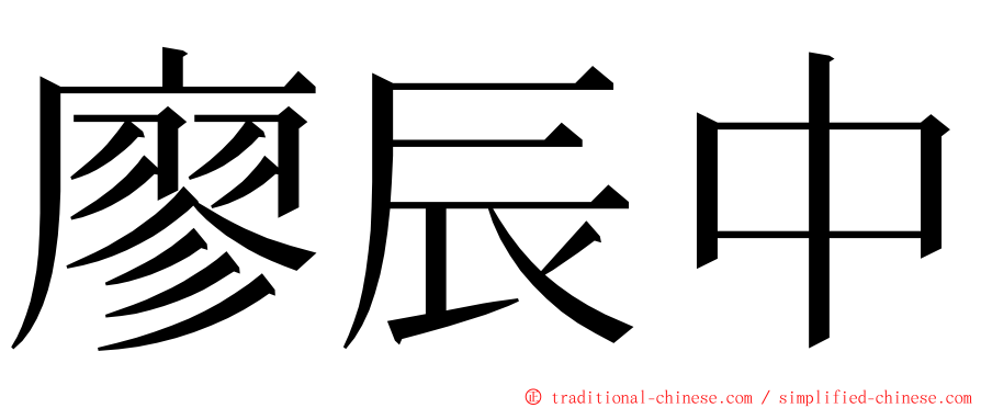 廖辰中 ming font