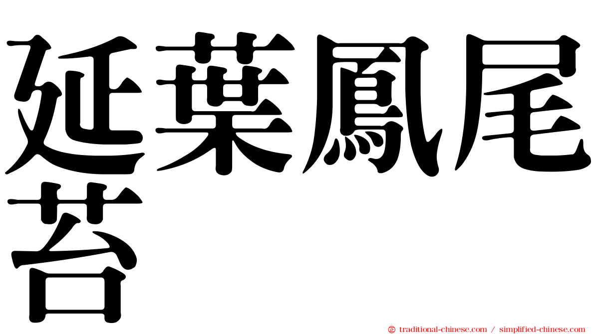 延葉鳳尾苔