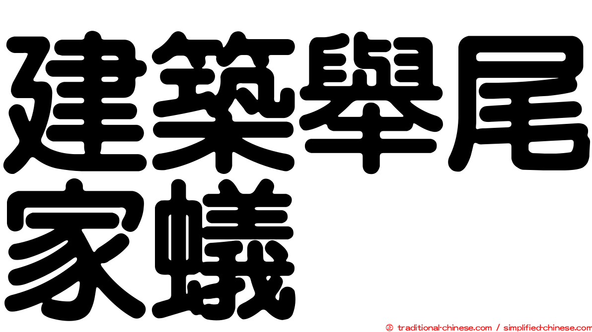 建築舉尾家蟻