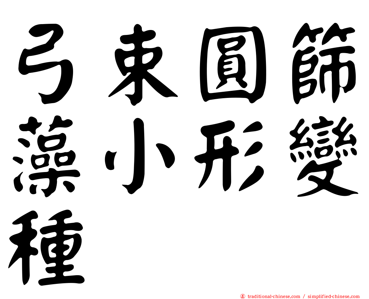 弓束圓篩藻小形變種