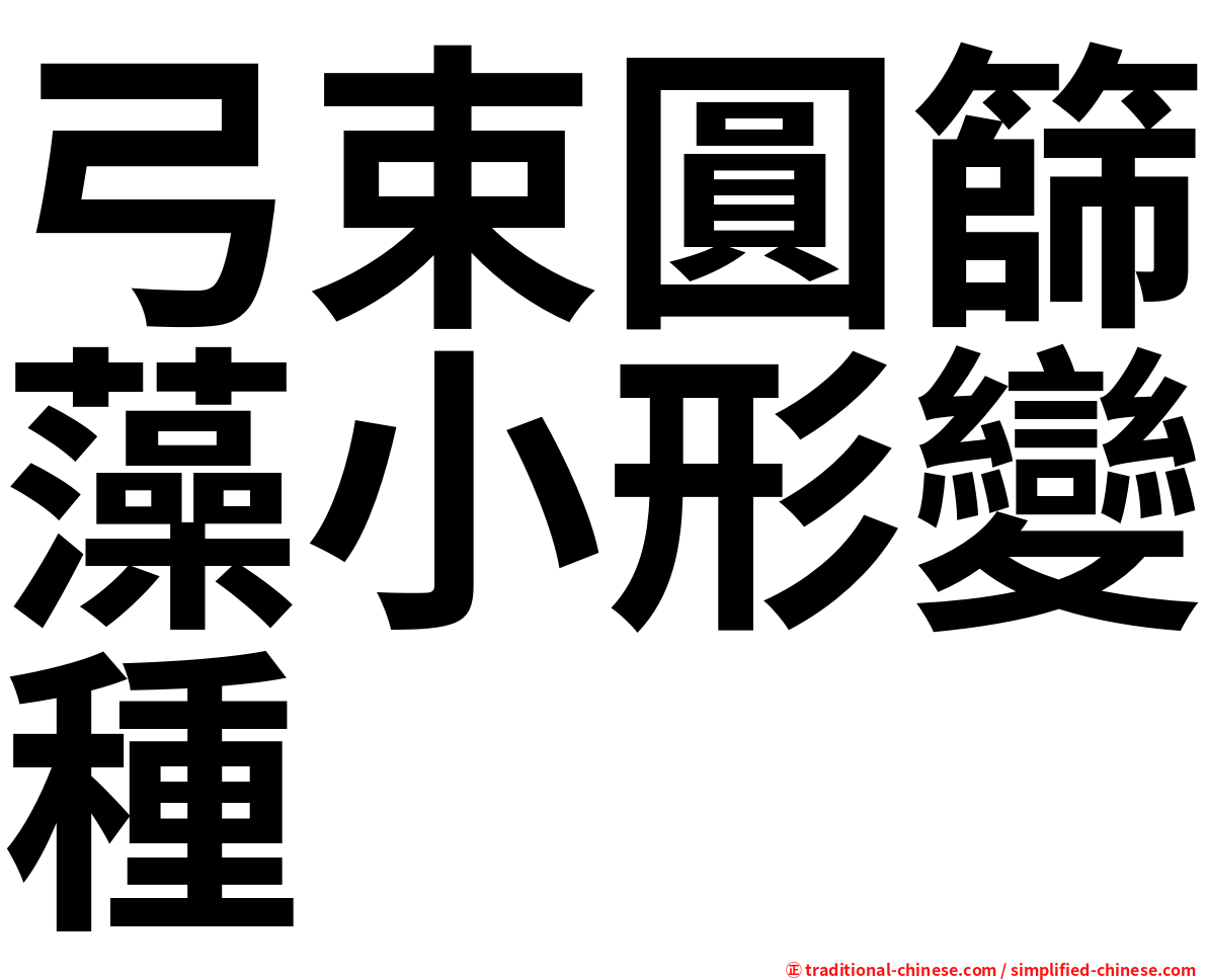 弓束圓篩藻小形變種