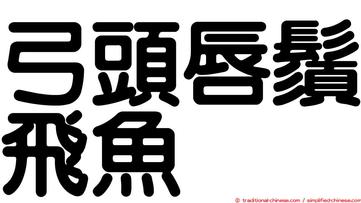 弓頭唇鬚飛魚
