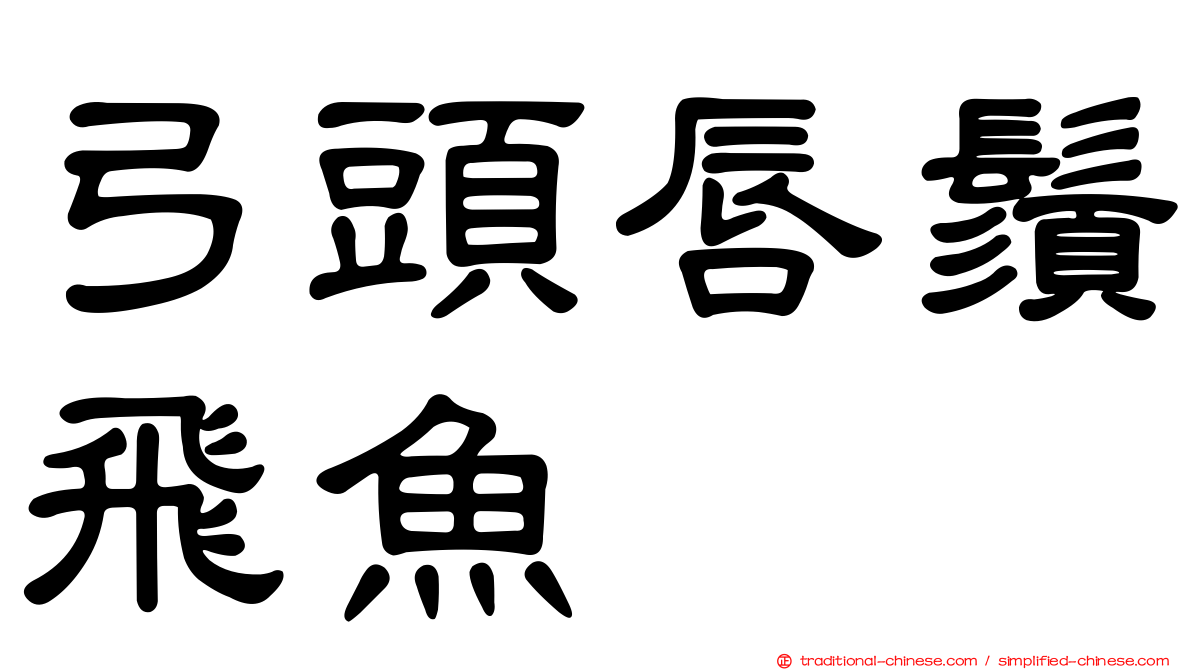 弓頭唇鬚飛魚