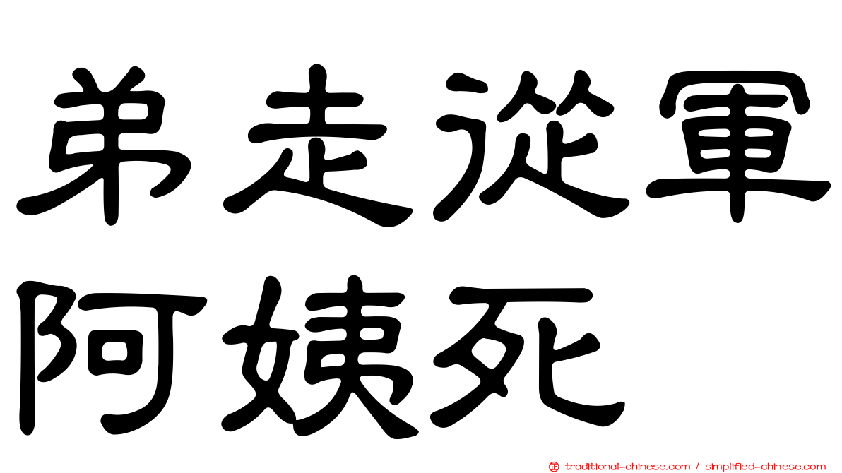 弟走從軍阿姨死