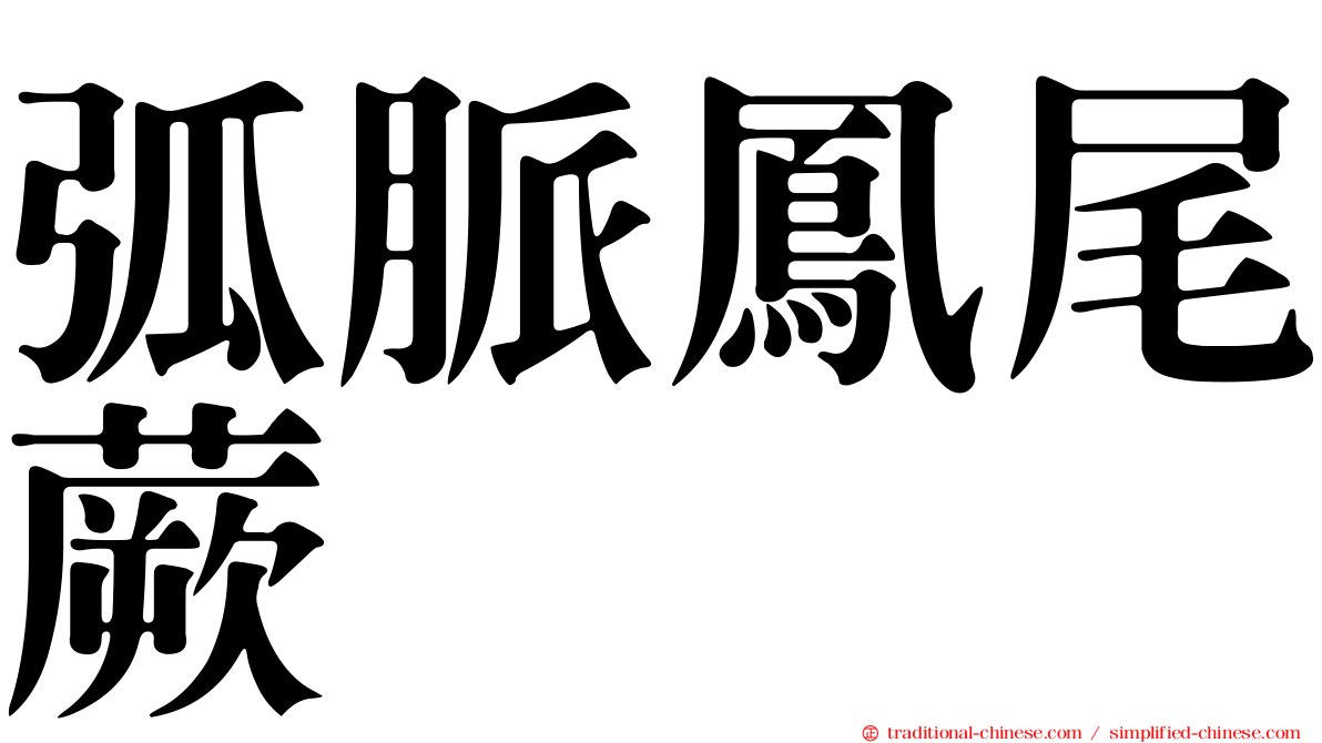 弧脈鳳尾蕨