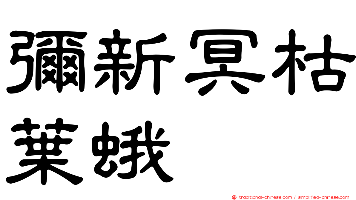 彌新冥枯葉蛾