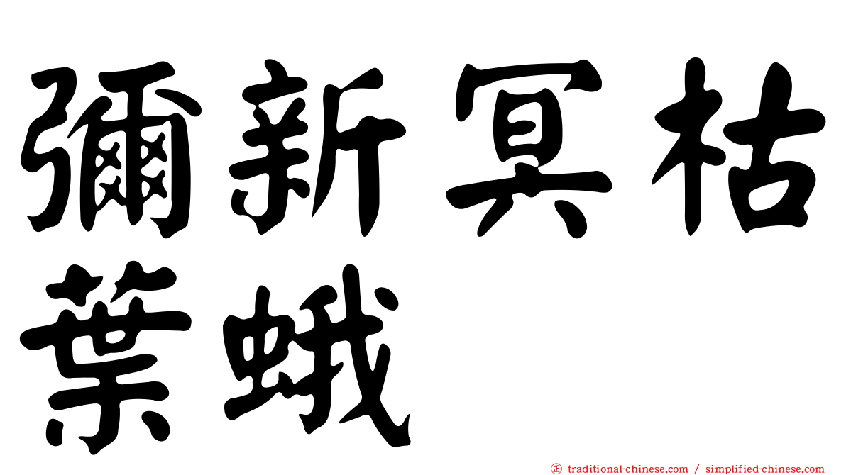 彌新冥枯葉蛾