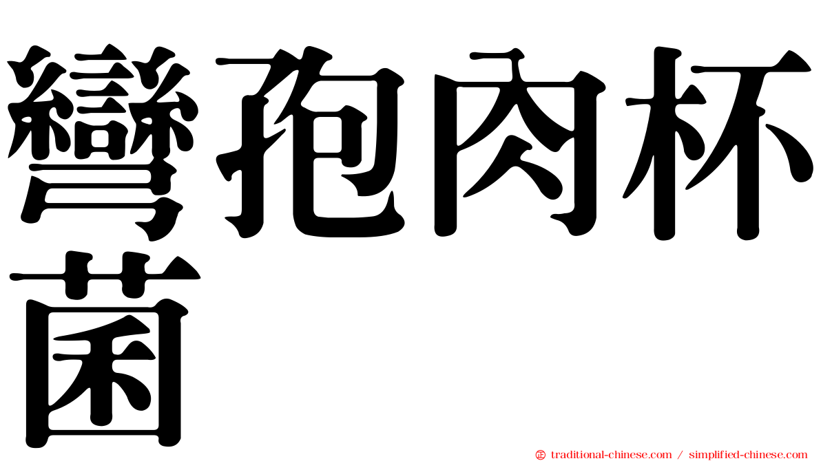 彎孢肉杯菌