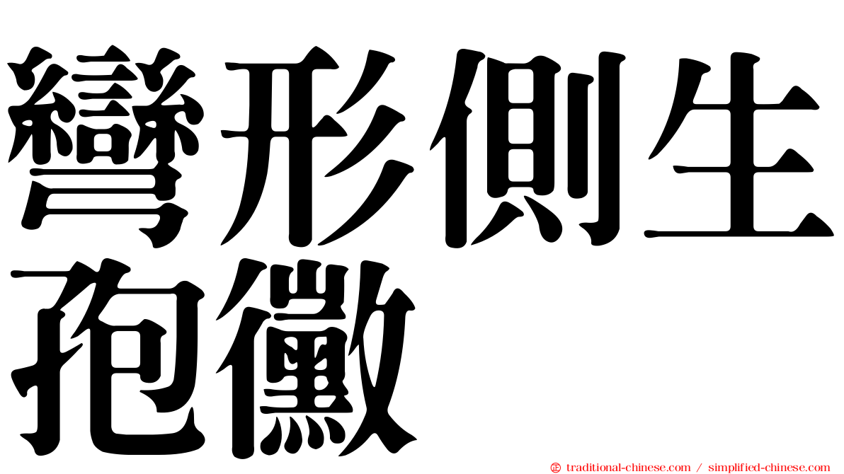 彎形側生孢黴