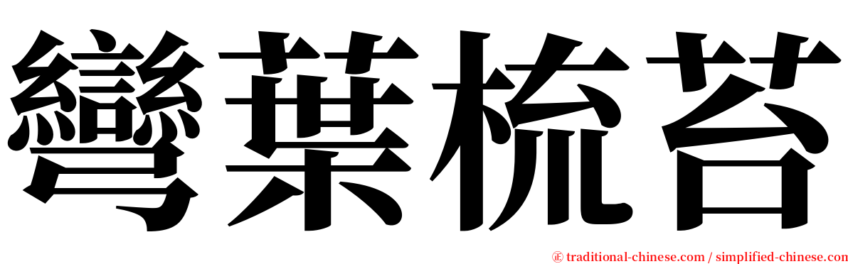 彎葉梳苔 serif font