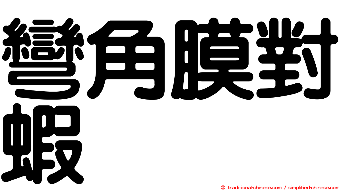 彎角膜對蝦