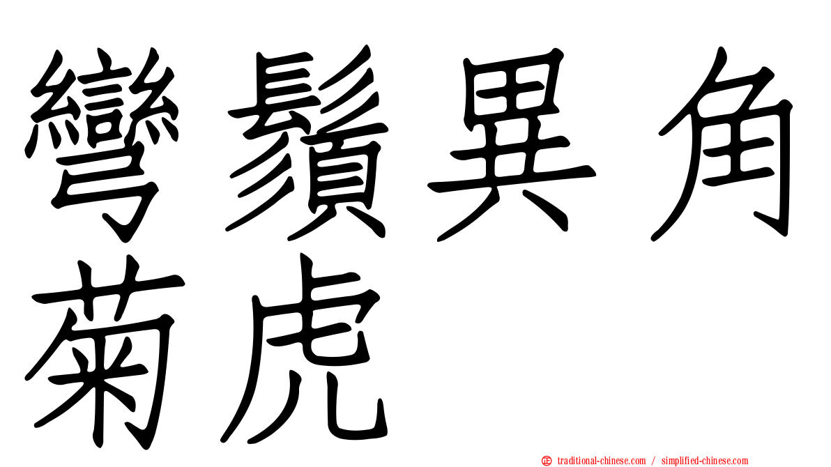 彎鬚異角菊虎