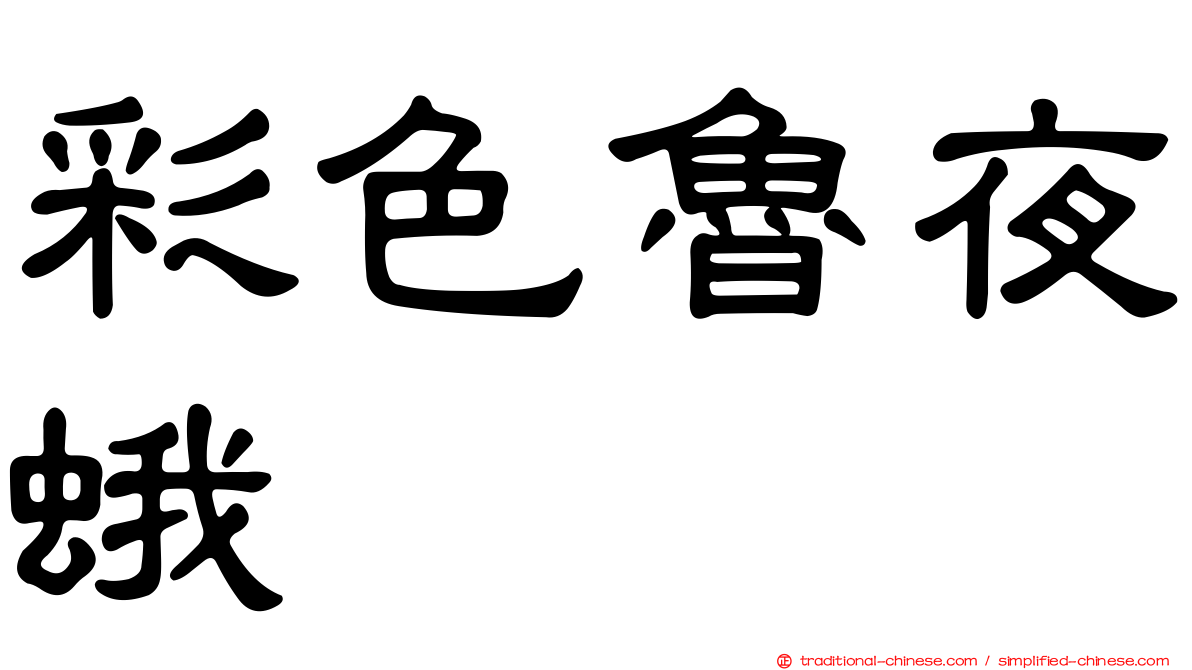 彩色魯夜蛾
