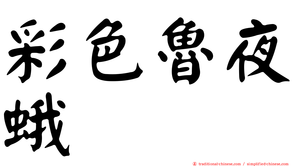 彩色魯夜蛾