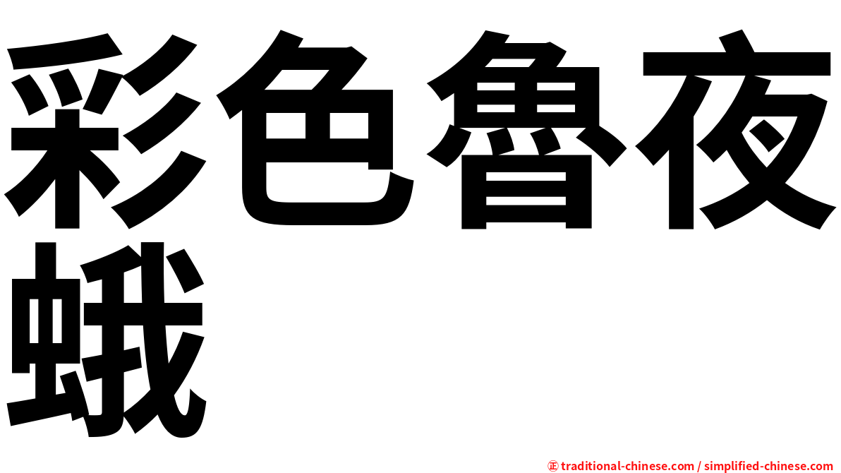 彩色魯夜蛾