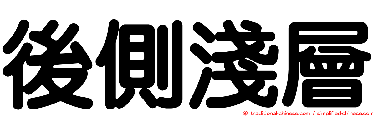 後側淺層