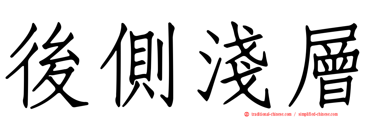 後側淺層