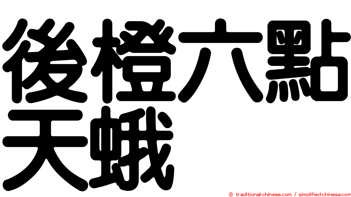 後橙六點天蛾