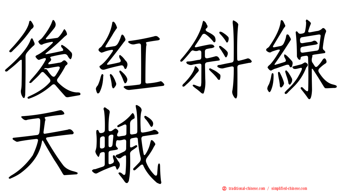 後紅斜線天蛾