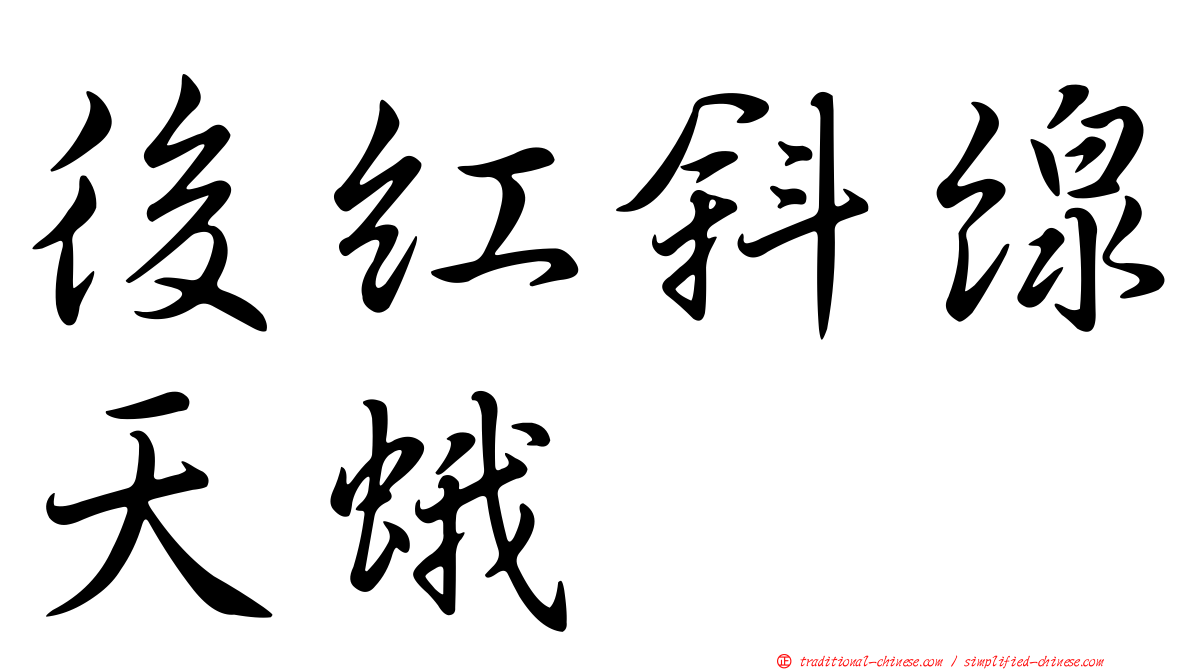 後紅斜線天蛾
