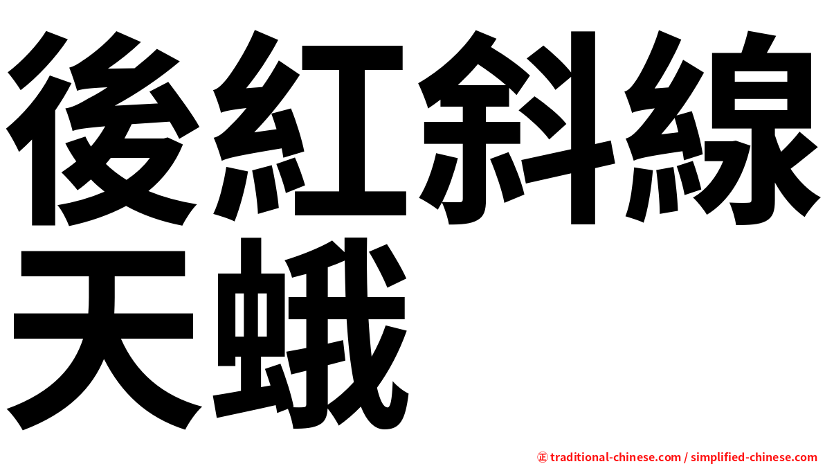 後紅斜線天蛾