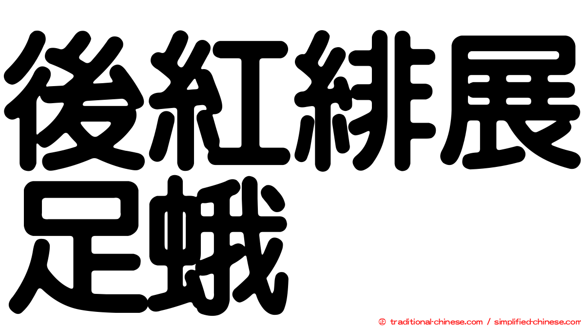 後紅緋展足蛾