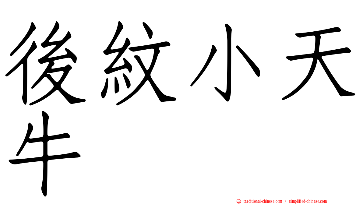 後紋小天牛
