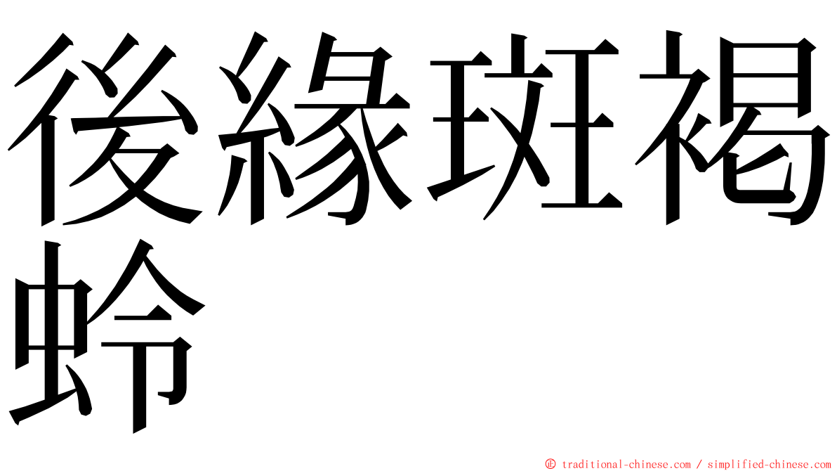 後緣斑褐蛉 ming font