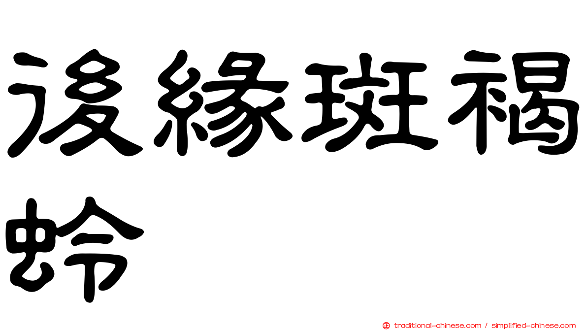 後緣斑褐蛉