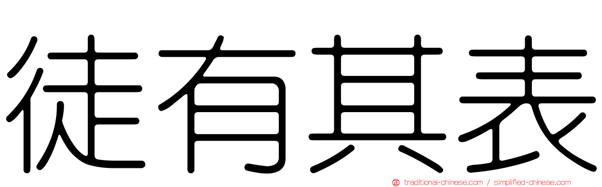 徒有其表