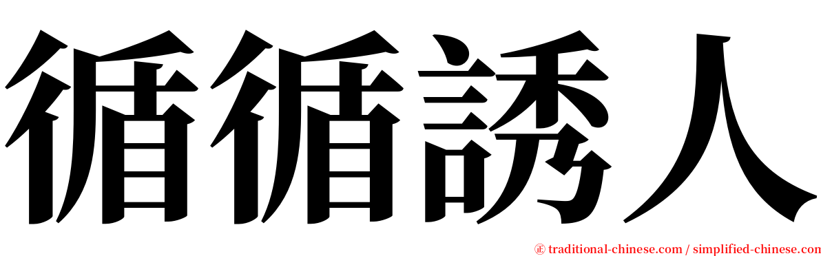 循循誘人 serif font