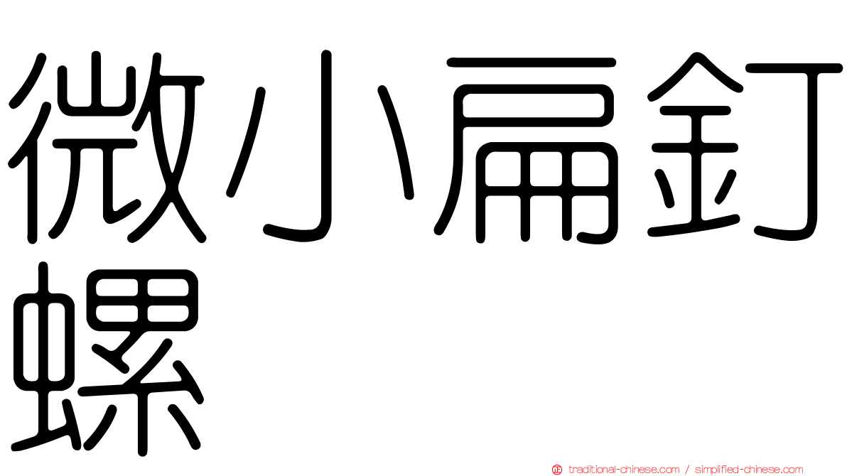 微小扁釘螺