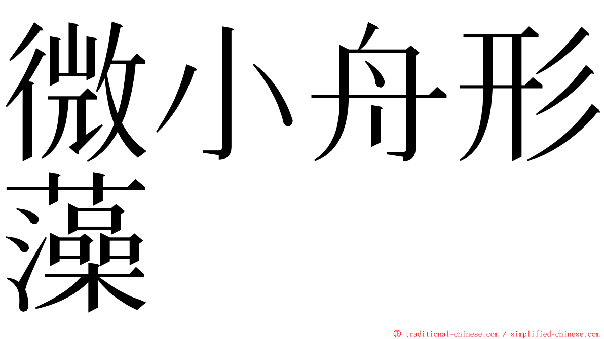 微小舟形藻 ming font