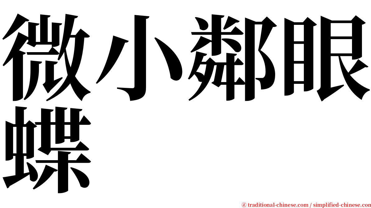 微小鄰眼蝶 serif font