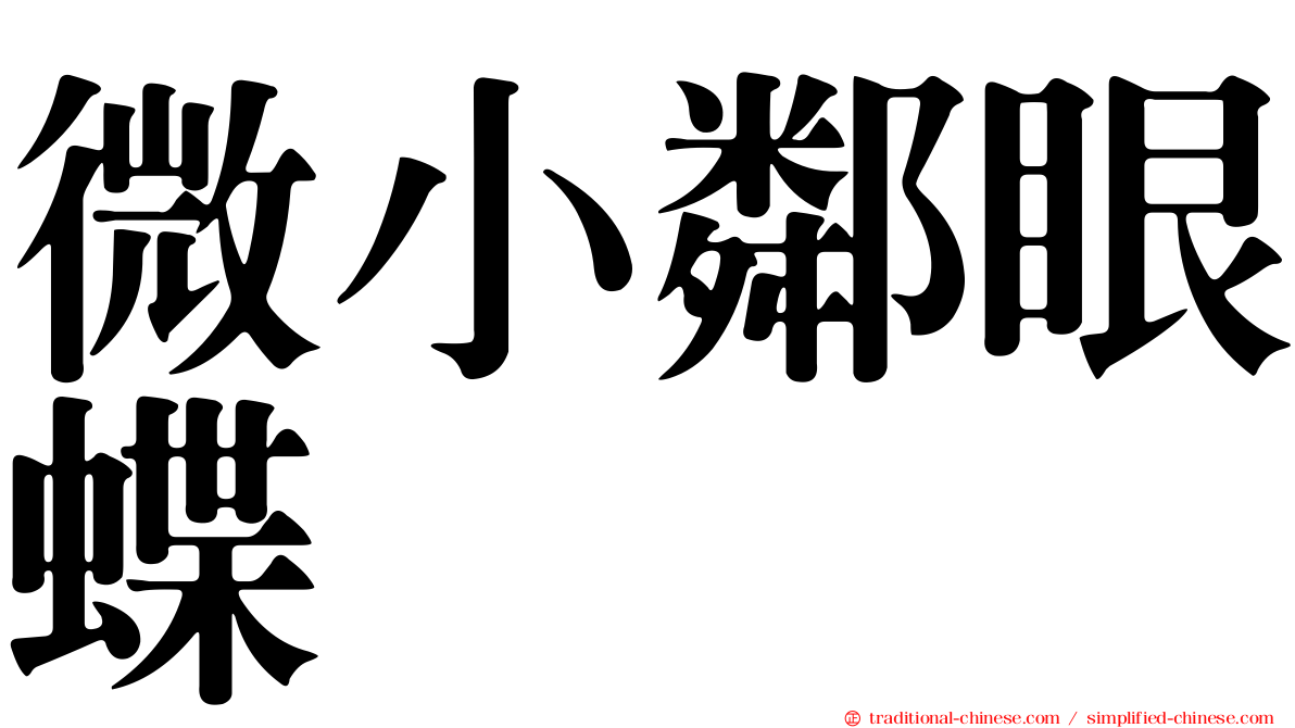 微小鄰眼蝶