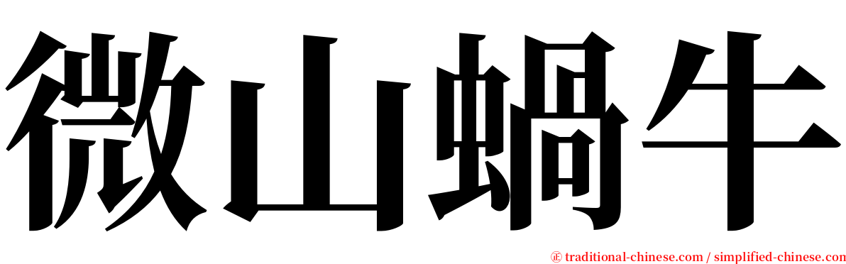 微山蝸牛 serif font